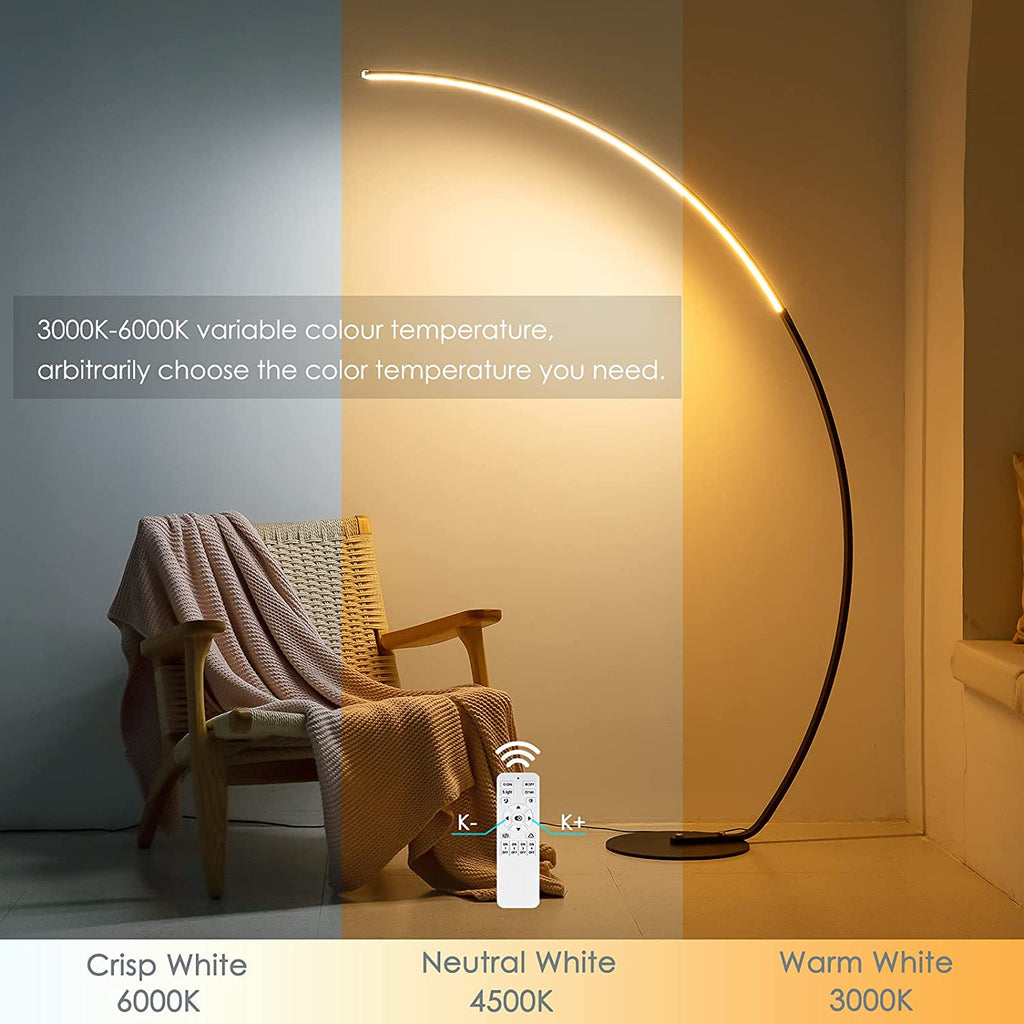 RGBW Modern Curve Floor Lamp | Stylish Ambient Light