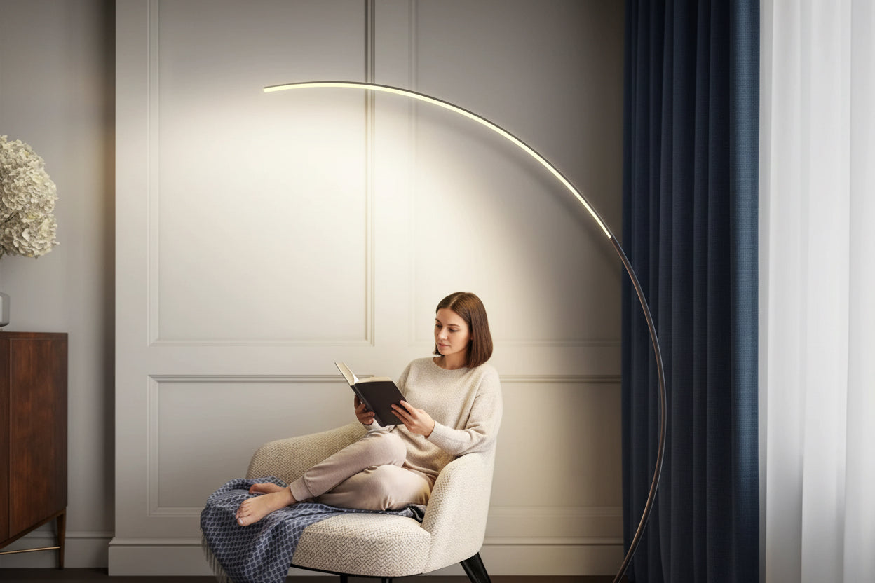 RGBW Modern Curve Floor Lamp | Stylish Ambient Light