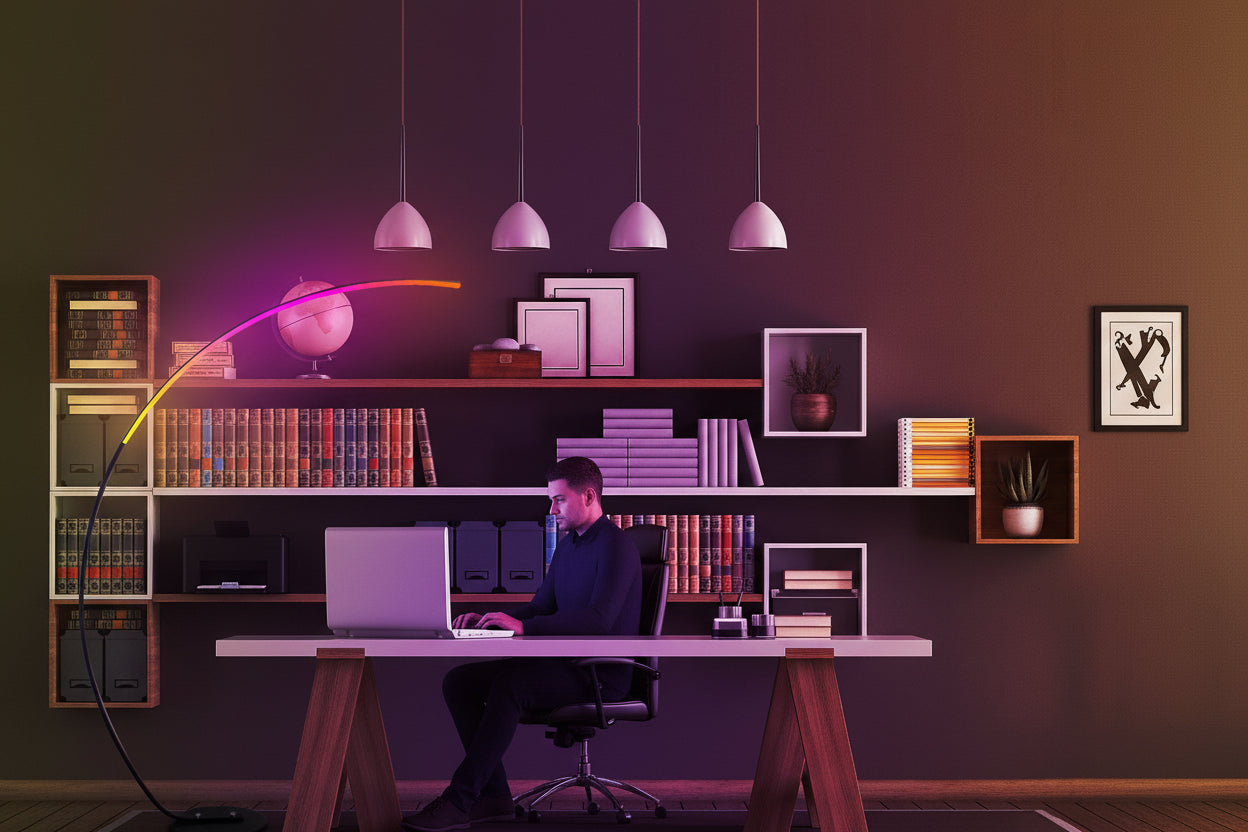 RGBW Modern Curve Floor Lamp | Stylish Ambient Light