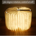 Portable LED Book Night Light | Foldable Wooden Decor Lamp