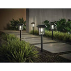 4-Pack Solar LED Path Lights | Outdoor Black Lighting