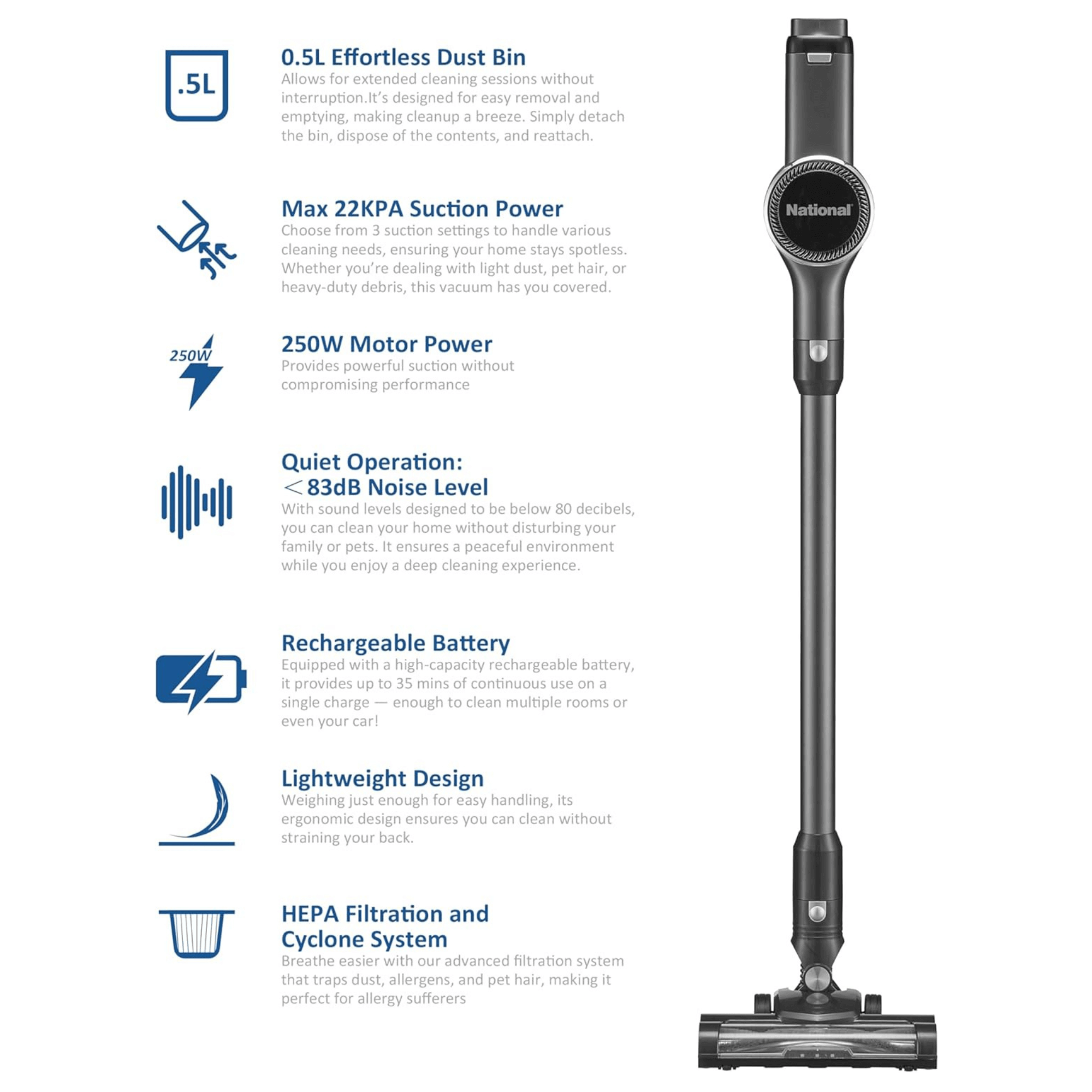 2-in-1 Cordless Vacuum Cleaner | Upright & Handheld
