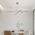 Silver Pendant Lighting Fixture | Integrated LED Modern Lamp