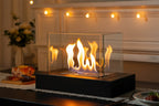 Rectangular Tabletop Fire Bowl | 360° Glass View